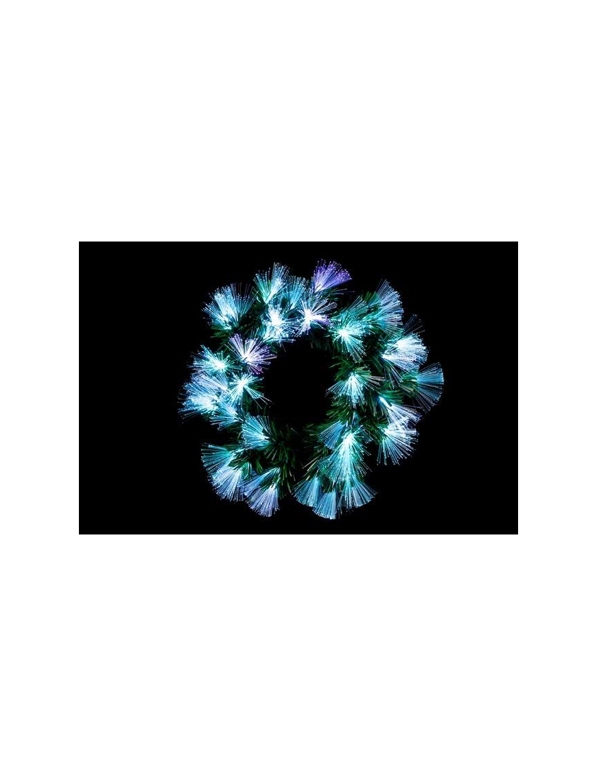 CORONA VERDE 35cm C/36 LED MULTICOL$$