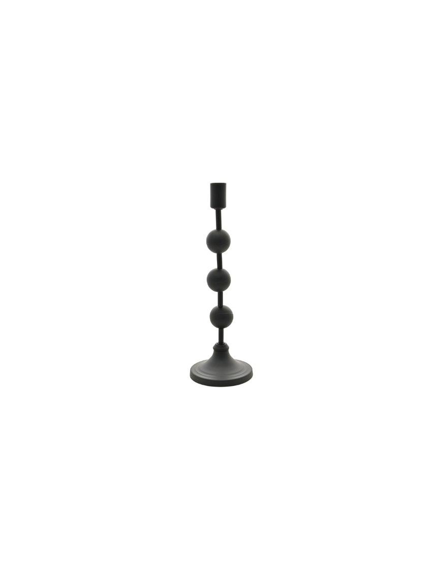 BLACK CANDELABRA 1CANDLE 9x9x29 cm
