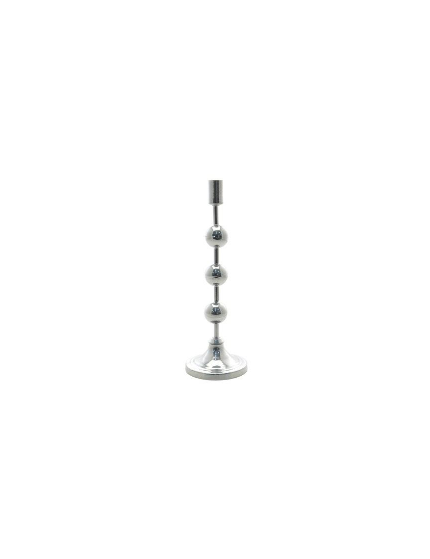 SILVER CANDELABRA 1CANDLE 9x9x29 cm