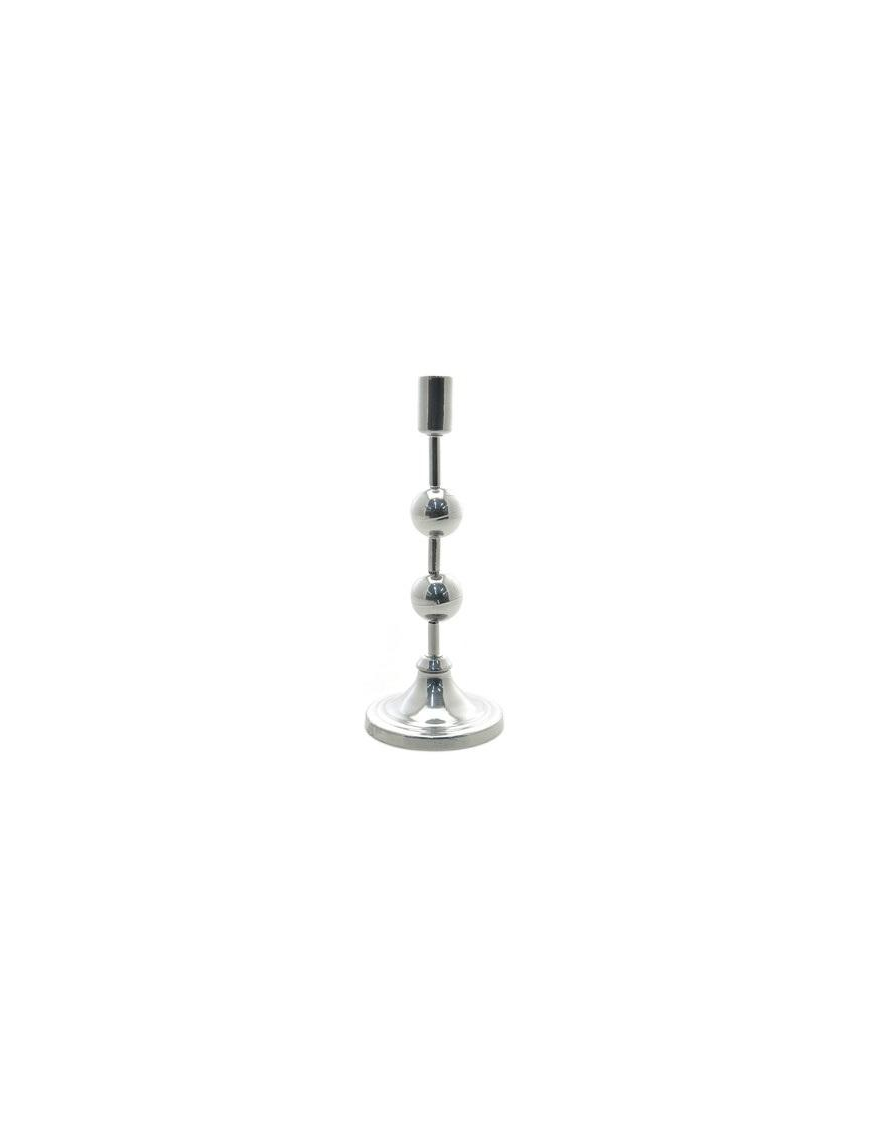 SILVER CANDELABRA 1CANDLE 9x9x24 cm