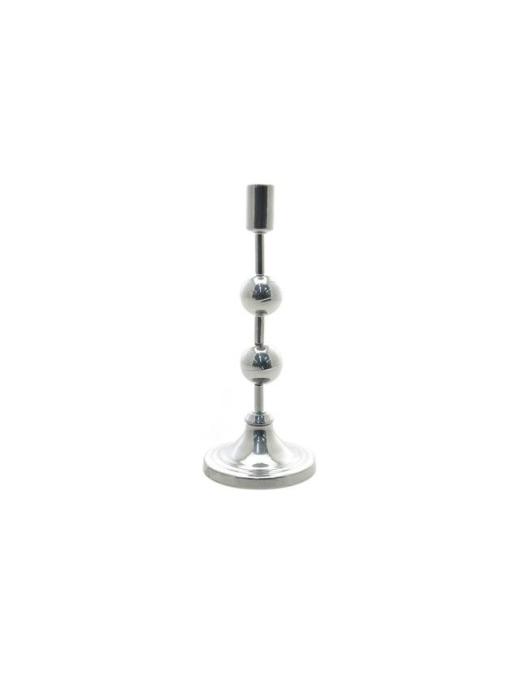 SILVER CANDELABRA 1CANDLE 9x9x24 cm