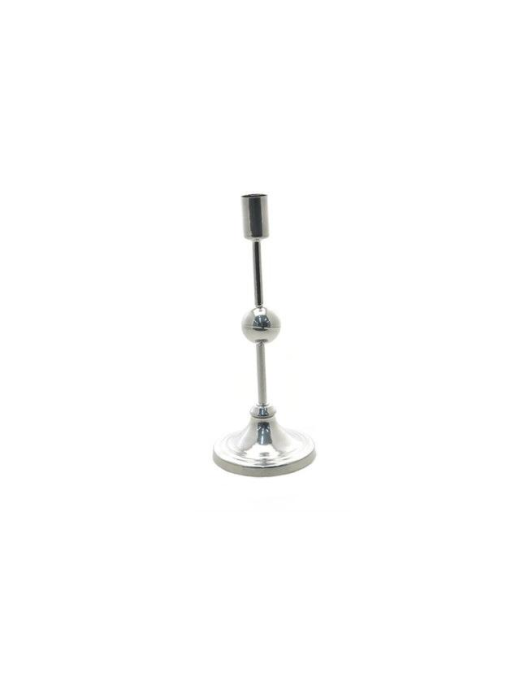 CANDELABRO ARGENTO 1CANDELA 9x9x24 cm