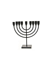 CANDELABRO NERO 9CANDELE 25x8x25 cm
