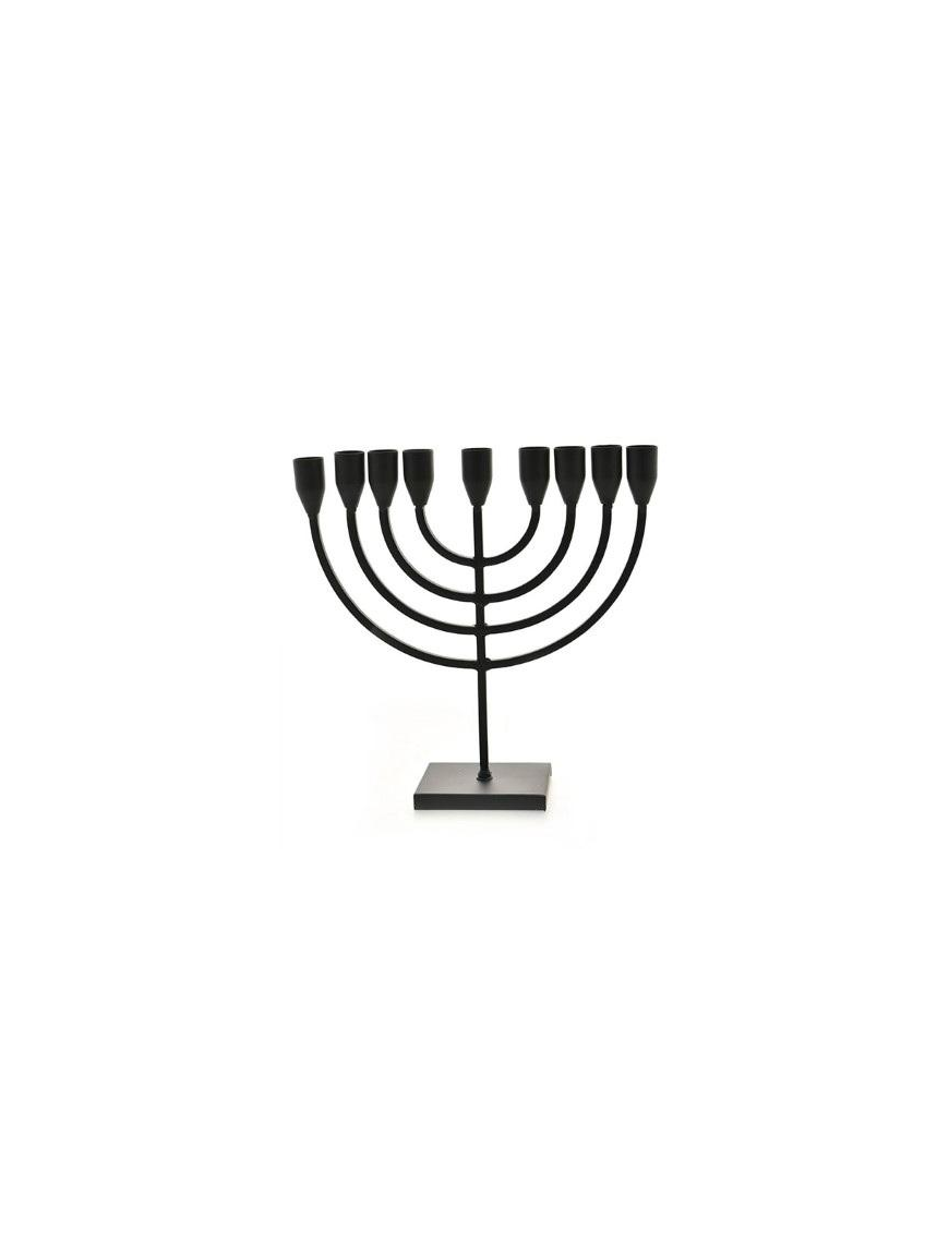 BLACK CANDELABRA 9 CANDLES 25x8x25 cm