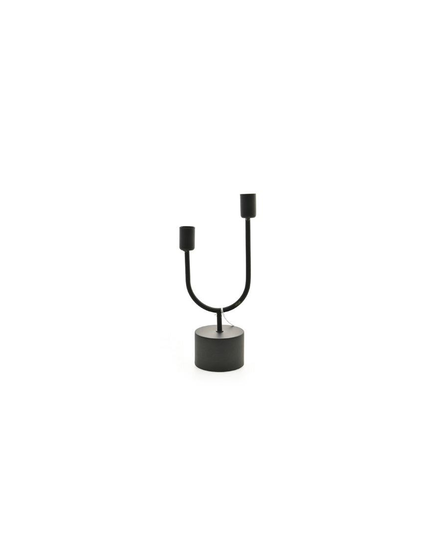 CANDELABRO NERO 9CANDELE 11x8x27 cm