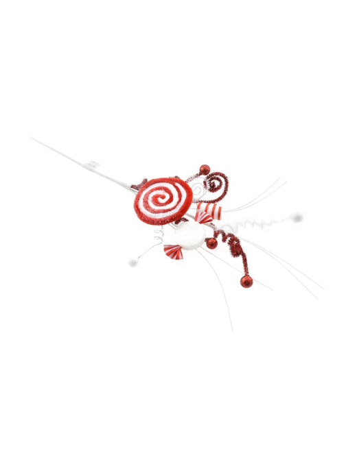 PICK LOLLIPOP RED/WHITE 43cm