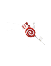 PICK LOLLIPOP ROSSO/BIANCO 20cm