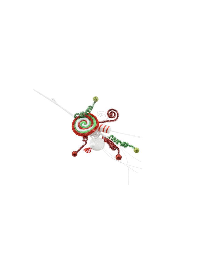 PICK LOLLIPOP ROSSO/BIANCO/VERDE 43cm