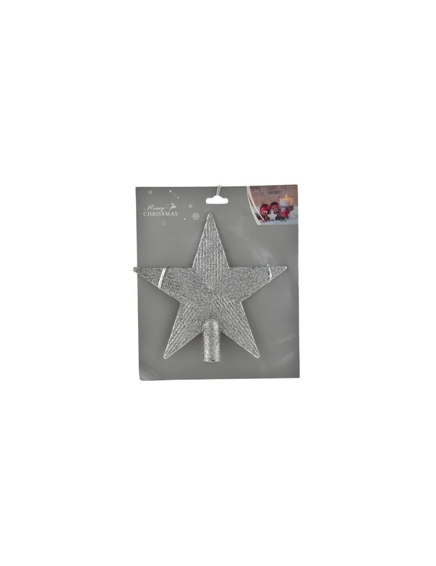 PUNTALE ALBERO STELLA ARGENTO