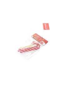 BASTONCINO BIANCO/ROSSO 12cm 4pezzi