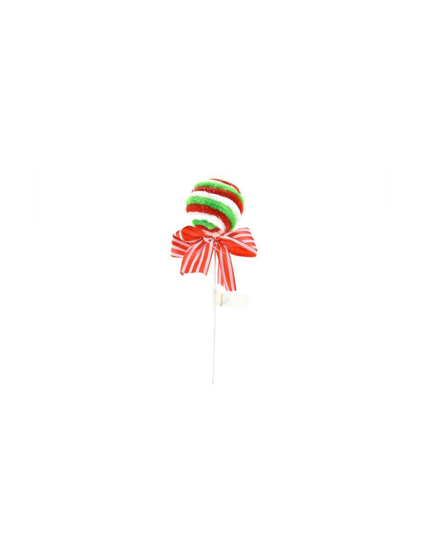 PICK CANDY CON SFERA VERDE 23cm