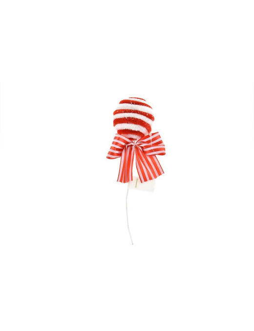 PICK CANDY CON SFERA ROSSO 23cm