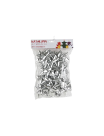 COCCARDE 8 CENTIMETRI 15 PEZZI ARGENTO