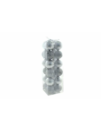L.LUCIDO-GLITTER ARGENTO SFERE  6cm 24$$