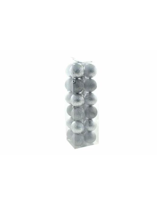 L.LUCIDO-GLITTER ARGENTO SFERE  6cm 24$$
