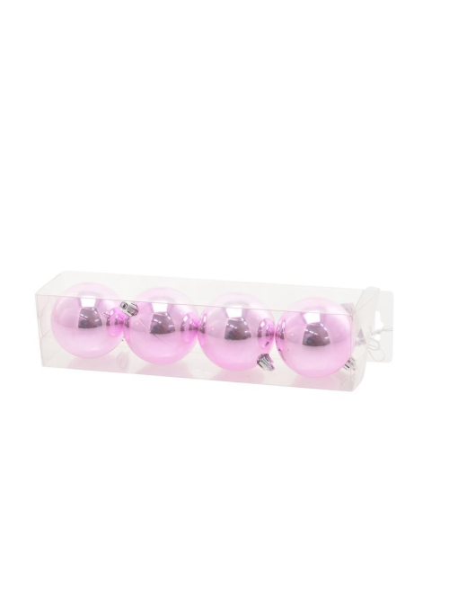 SFERE 7cm ROSA LUCIDO 4pezzi