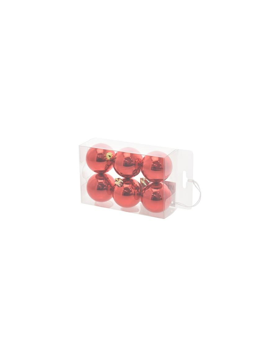 BALL 5cm GLOSS RED 6 pieces