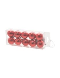 BALLS 4cm GLOSS RED 10pcs