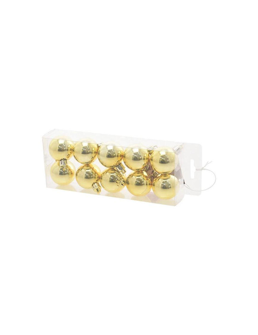 BALLS 4cm POLISHED GOLD 10 pieces
