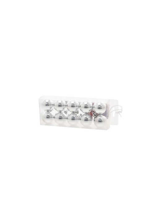 BALLS 4cm POLISHED SILVER 10 pieces