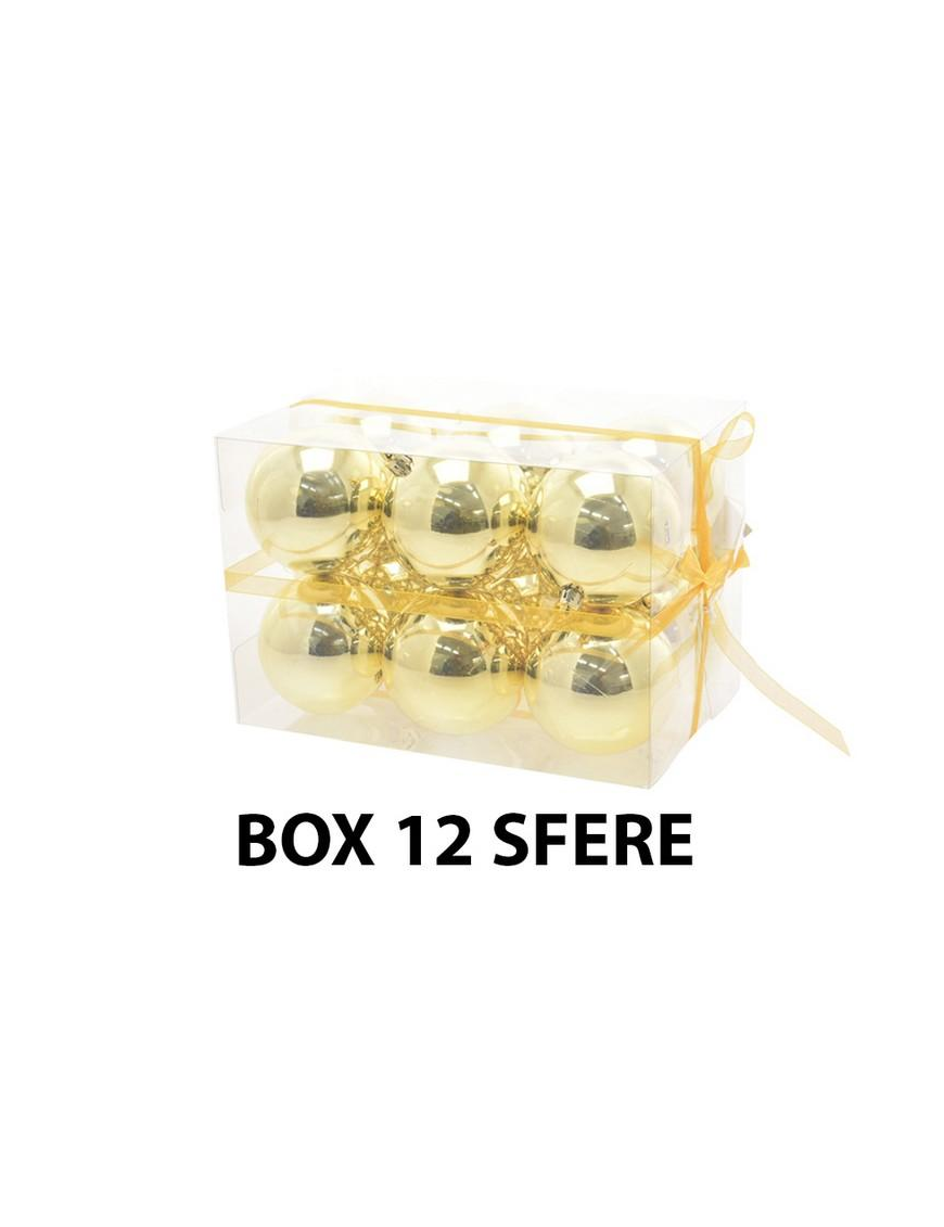 SFERA 8cm ORO LUCIDO 12pezzi