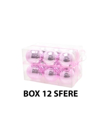 SFERA 8cm ROSA LUCIDO 12pezzi