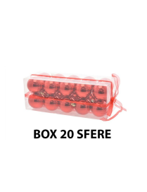 BALL 6cm GLOSS RED 20PIECES