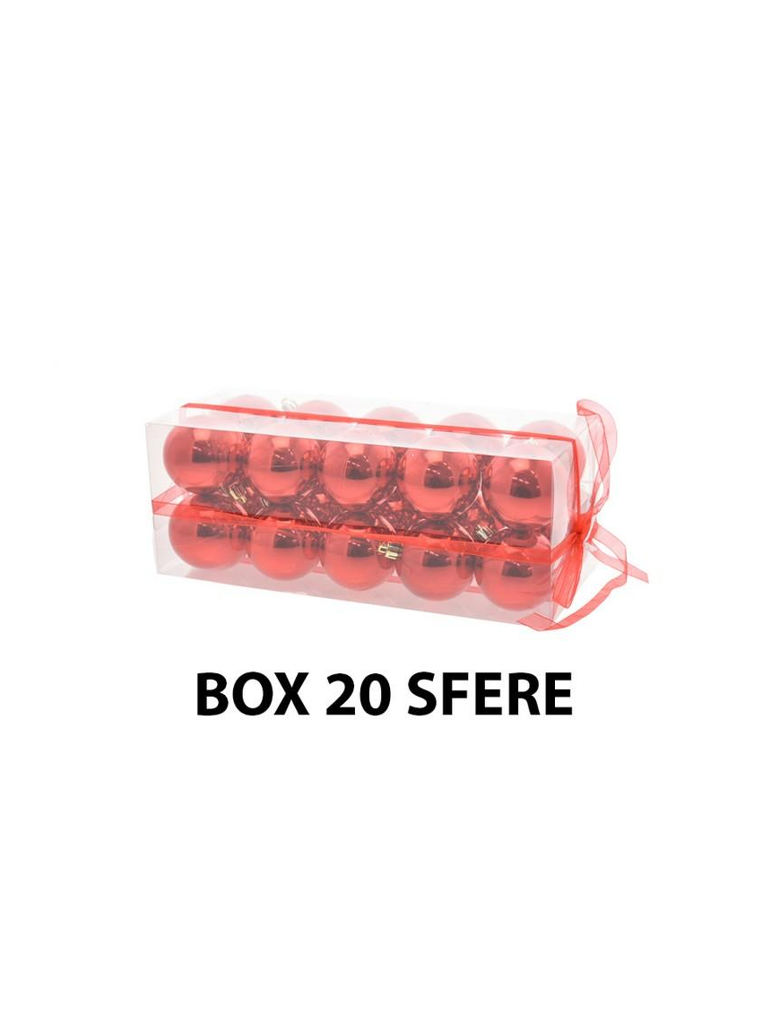 SFERA 6cm ROSSO LUCIDO 20PEZZI