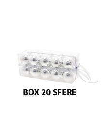 SFERA 6cm ARGENTO LUCIDO 20PEZZI