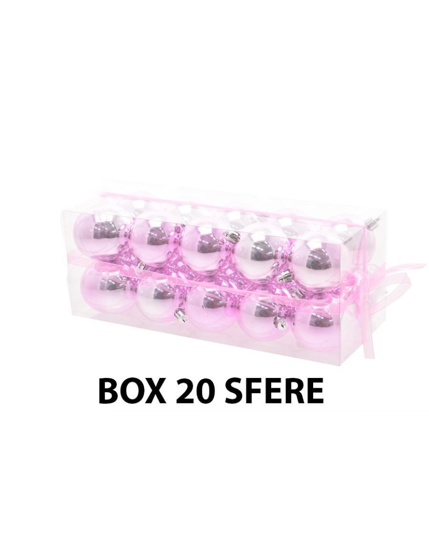 SFERA 6cm ROSA LUCIDO 20PEZZI