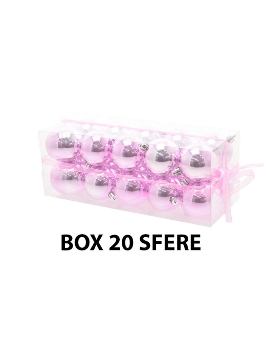 SFERA 6cm ROSA LUCIDO 20PEZZI