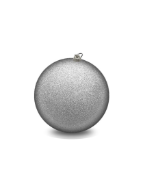 L.GLITTER SFERA ARGENTO 20cm $$