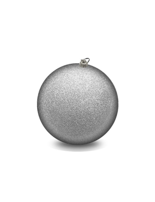 L.GLITTER SFERA ARGENTO 20cm $$