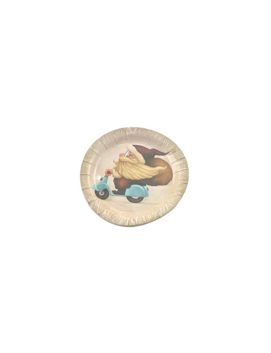L.BABBO C/MOTO PIATTI TONDI 18cm 8pz $$
