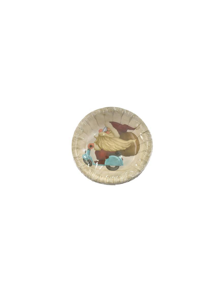 L.BABBO C/MOTO PIATTI TONDI 16cm 8pz $$