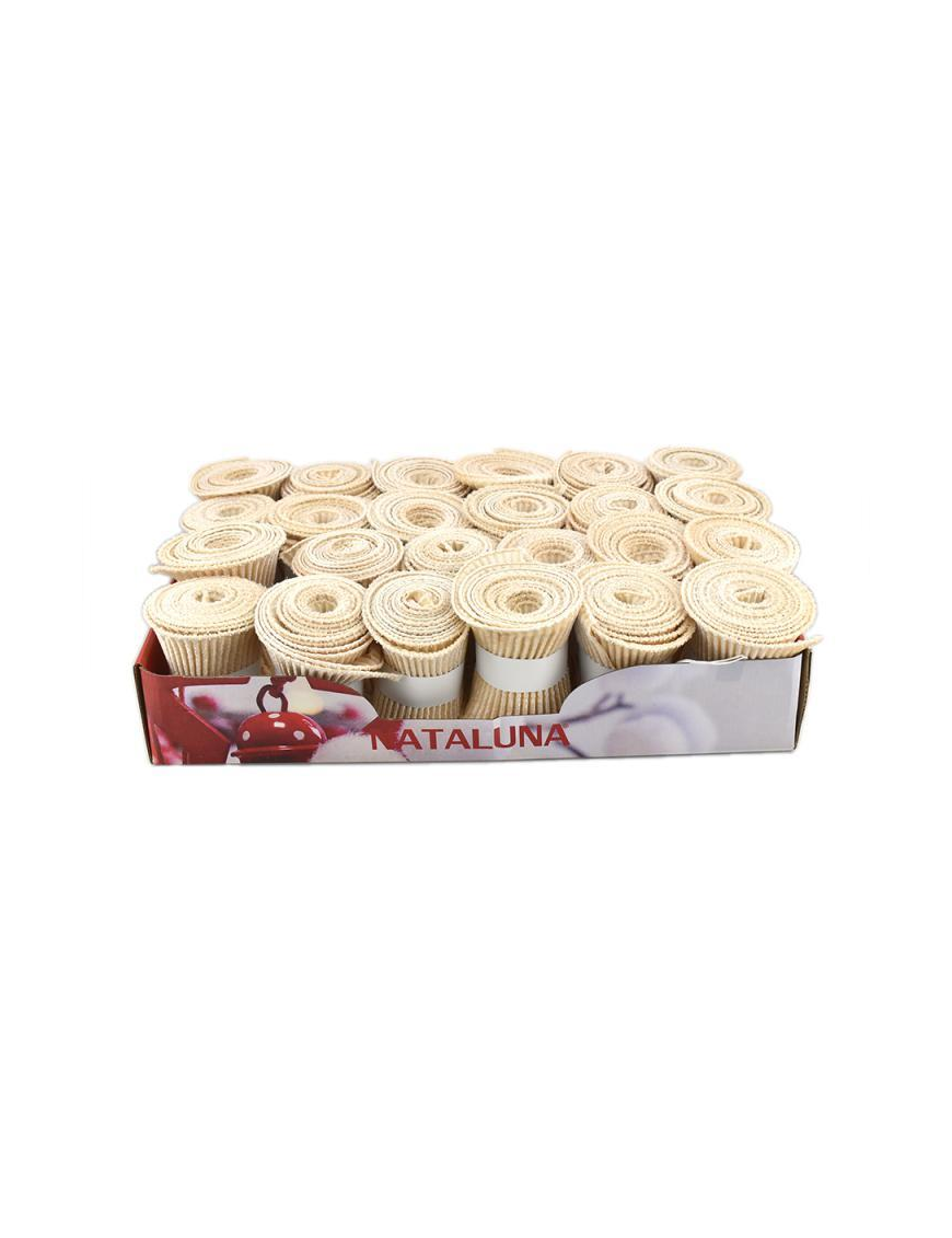SPIRAL CREAM RIBBON CENTIMETERS 12x1.8 METERS