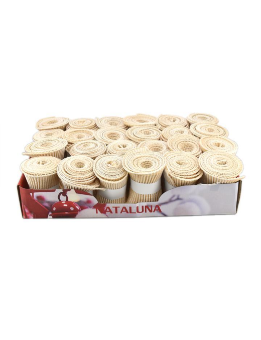 SPIRAL CREAM RIBBON CENTIMETERS 12x1.8 METERS