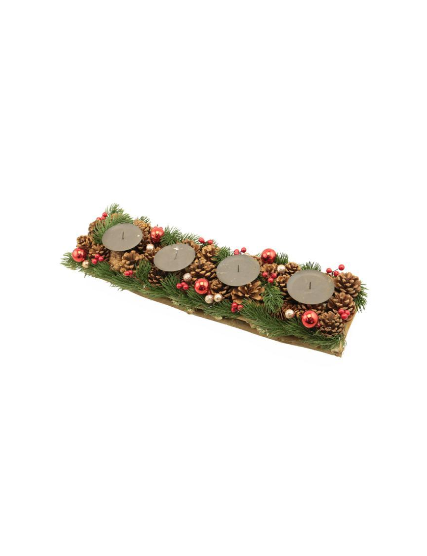 PORTACANDELE 4CANDELE 53x14 cm
