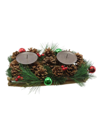 CANDLE HOLDER 2 CANDLES 31x14 cm