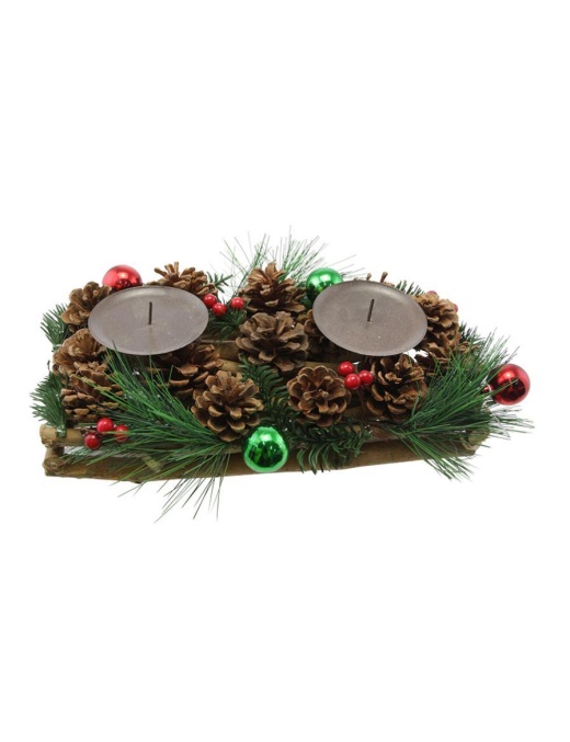 PORTACANDELE 2CANDELE 31x14 cm