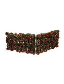 WOODEN FENCE WITH PINE CONES 50x30cm