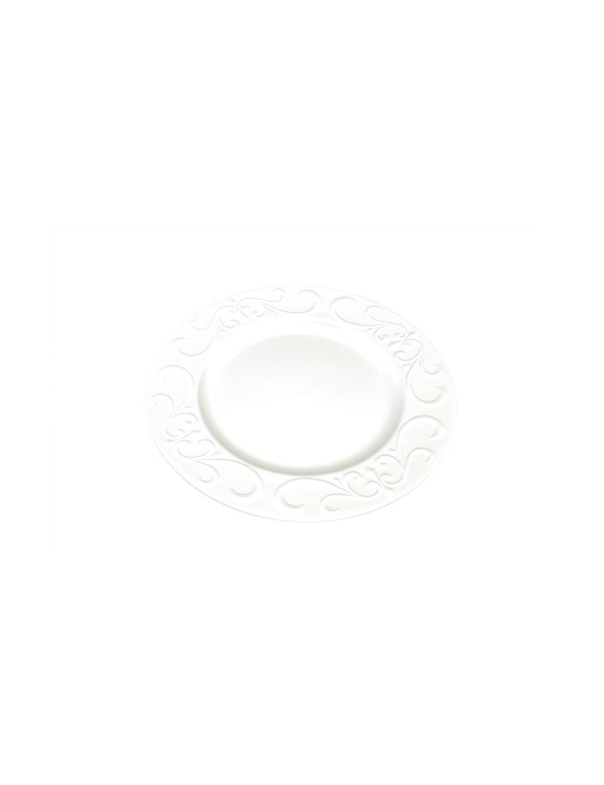 DECORATED CHARGER 33 CENTIMETER SILVER