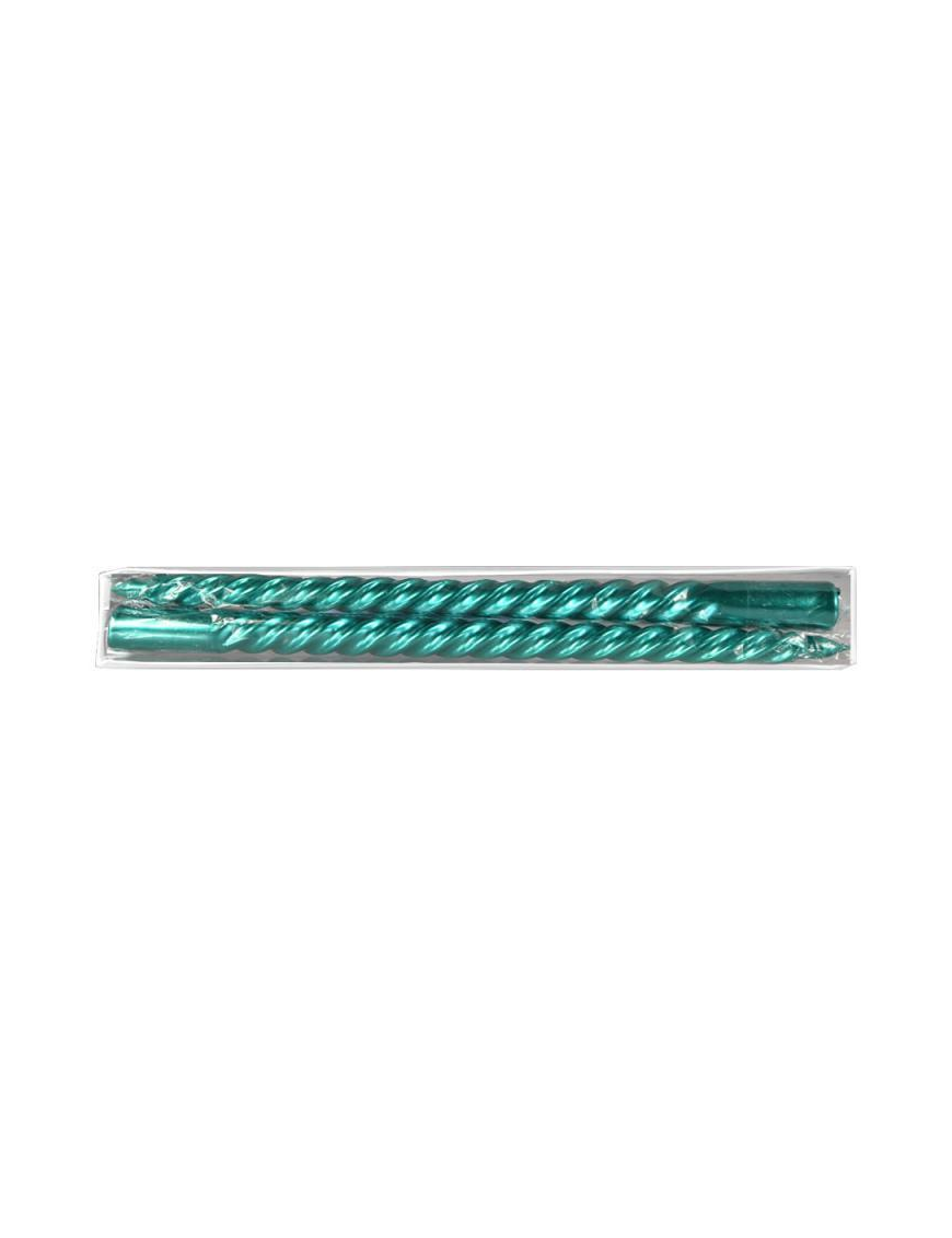 TIFFANY METAL CANDELA TORCIGL 30cm 2pz$$