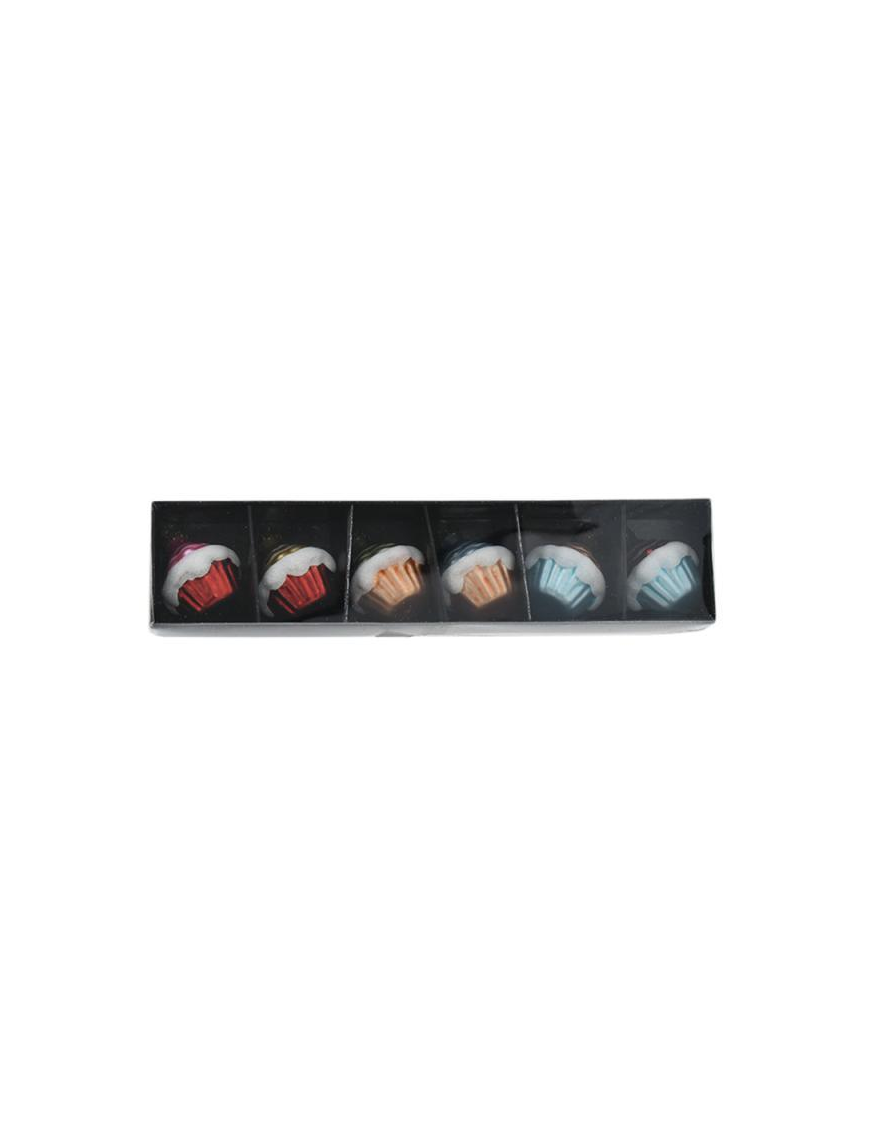CUPCAKE MULTICOLOR 4,2cm 6pezzi