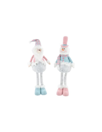 BABBO E/O UOMO DI NEVE ROSA E/O AZZURRO 58cm assortito