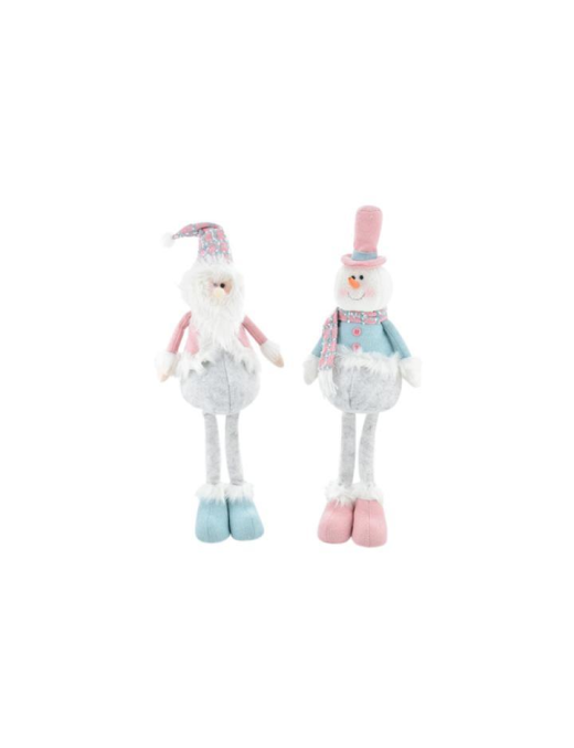 BABBO E/O UOMO DI NEVE ROSA E/O AZZURRO 58cm assortito