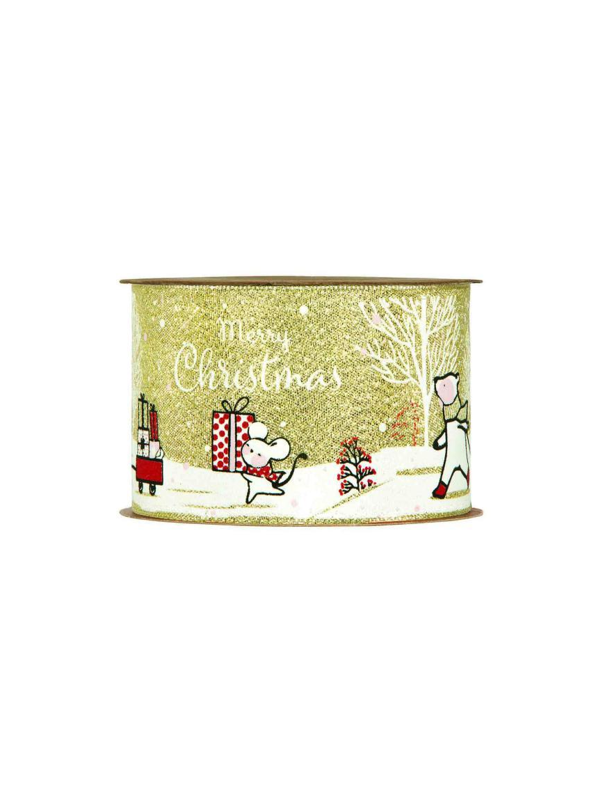 GOLD XMAS NASTRO mm63x10mt ORSO