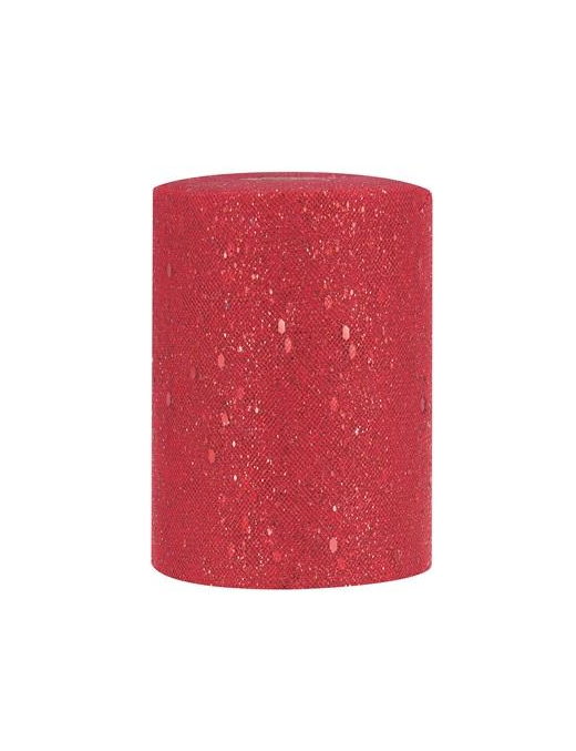 BRILLIANT TULLE NASTRO ROSSO mm140x50mt