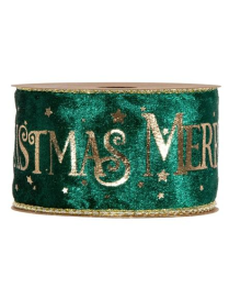 MERRY XMAS NASTRO mm63x10mt VERDE S