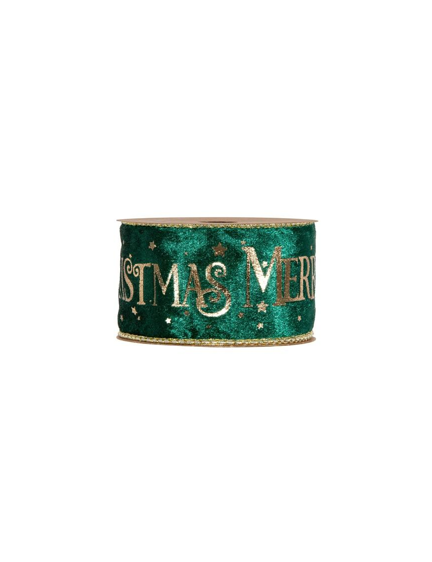 MERRY XMAS NASTRO mm63x10mt VERDE S